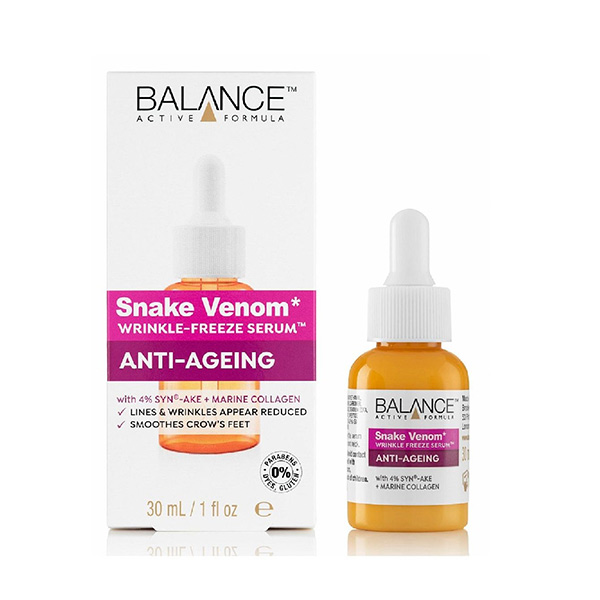 سرم بالانس BALANCE مدل اسنک ونوم SNAKE VENOM اصل انگلیس | جوانساز و ضدچروک پوست چرب