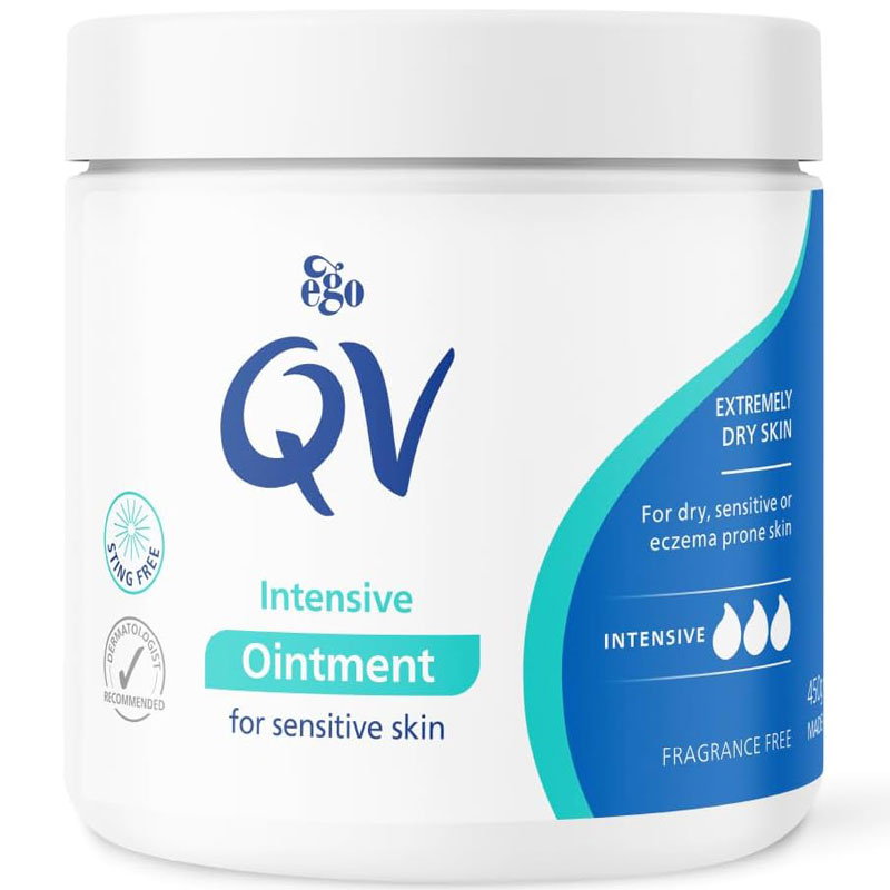 کرم مرطوب کننده کیو وی  مدل intensive ointment پوست حساس